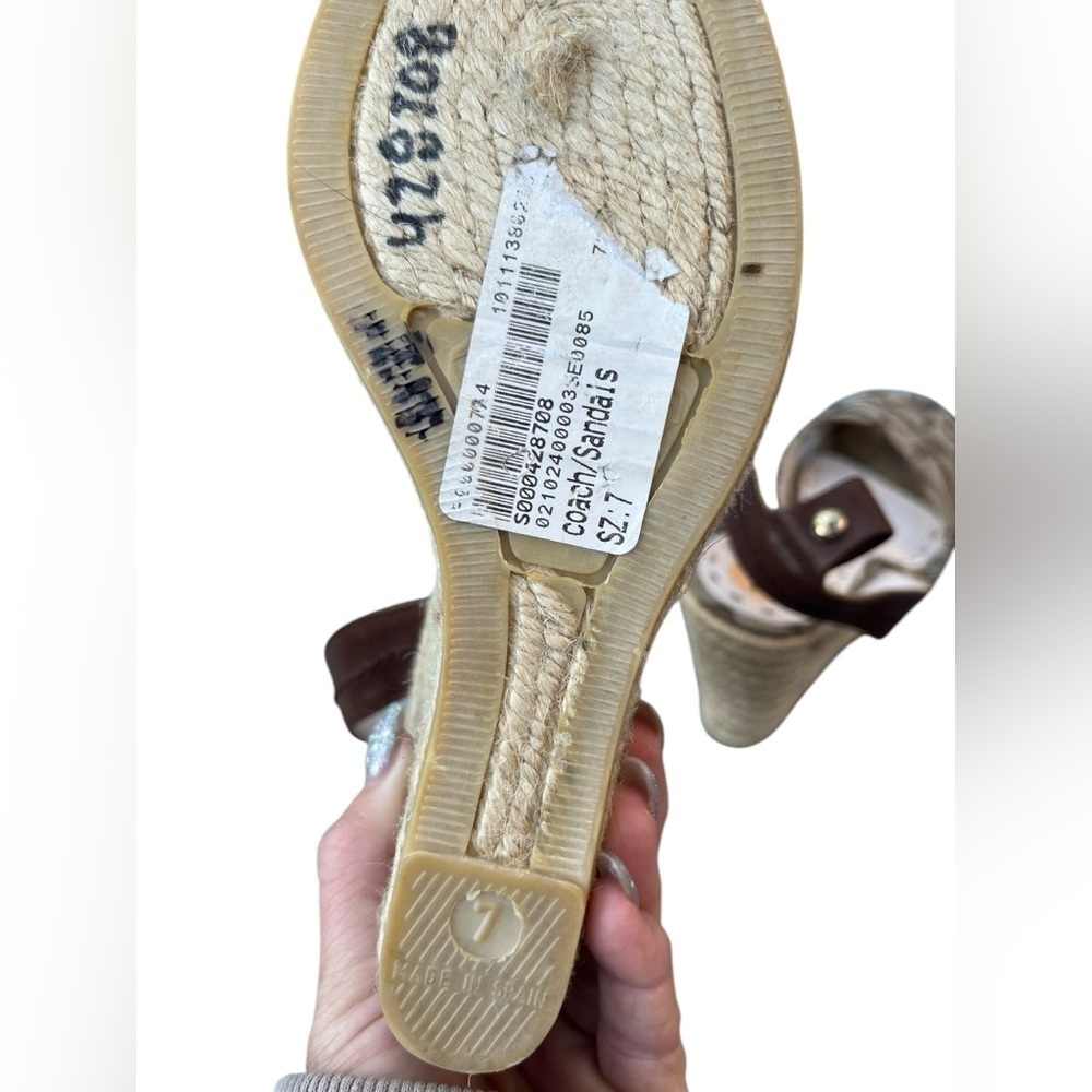 NEW- Coach Monogram Wedges- Size 7 - Picture 5 of 10